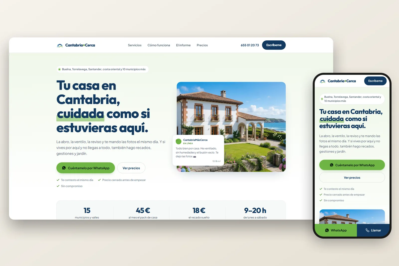 CantabriaMásCerca — diseño web en Cantabria, mostrado en pantalla